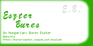 eszter bures business card